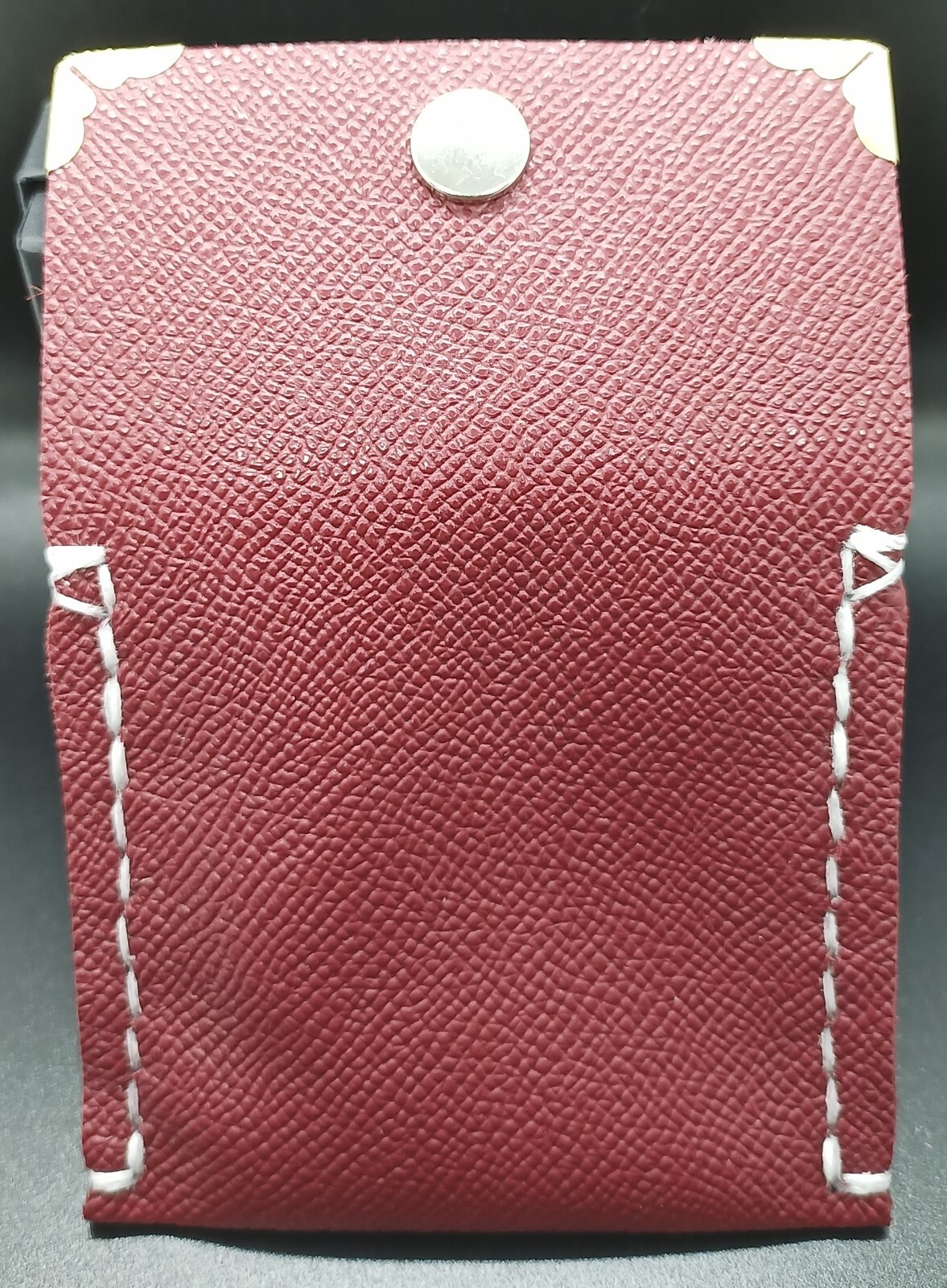 Saffiano Leather Crosshatch patterned Rosary pouch