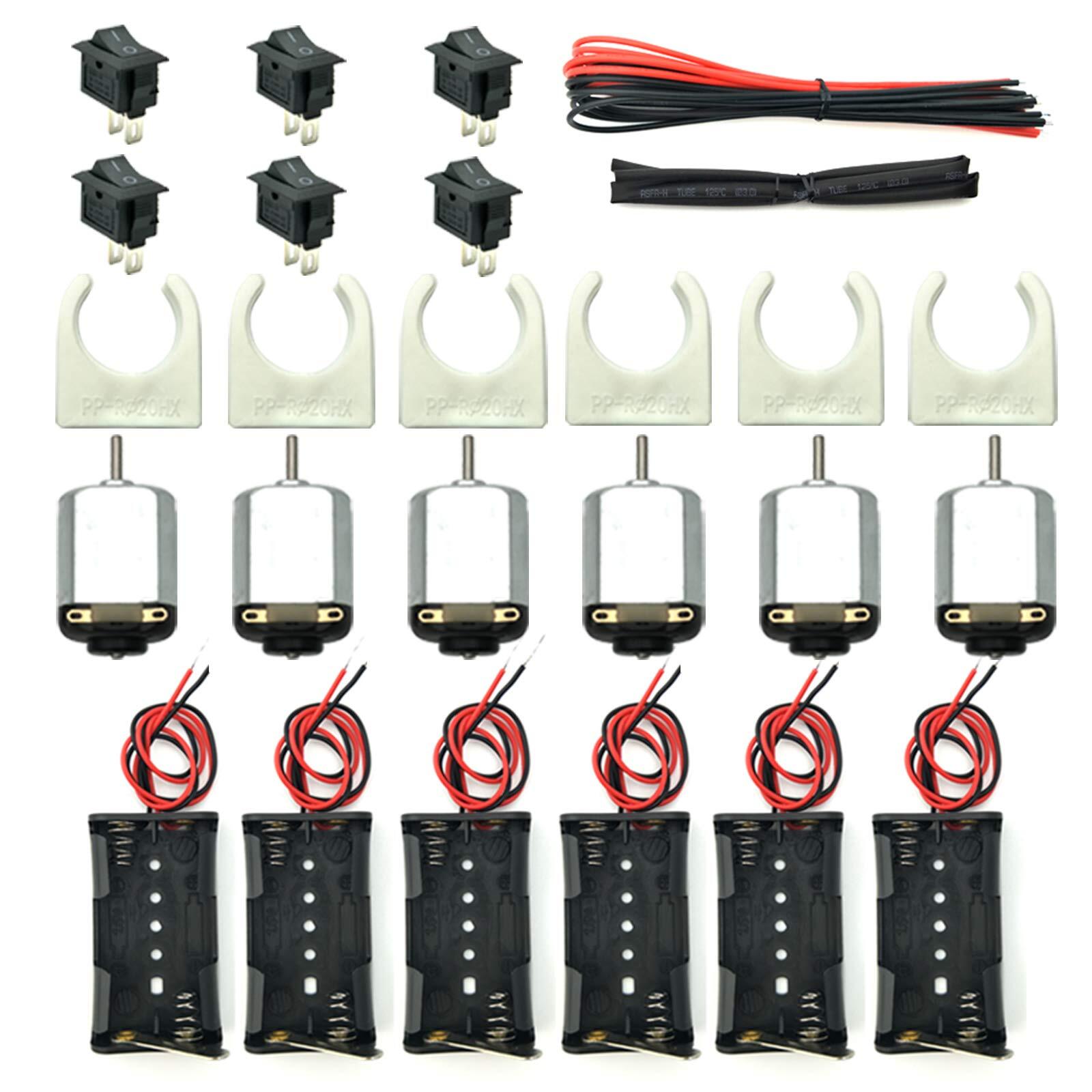 Eudax 6 Set Small Dc Motor Mini Electric Hobby Motors 1.5V-3V 24000Rpm