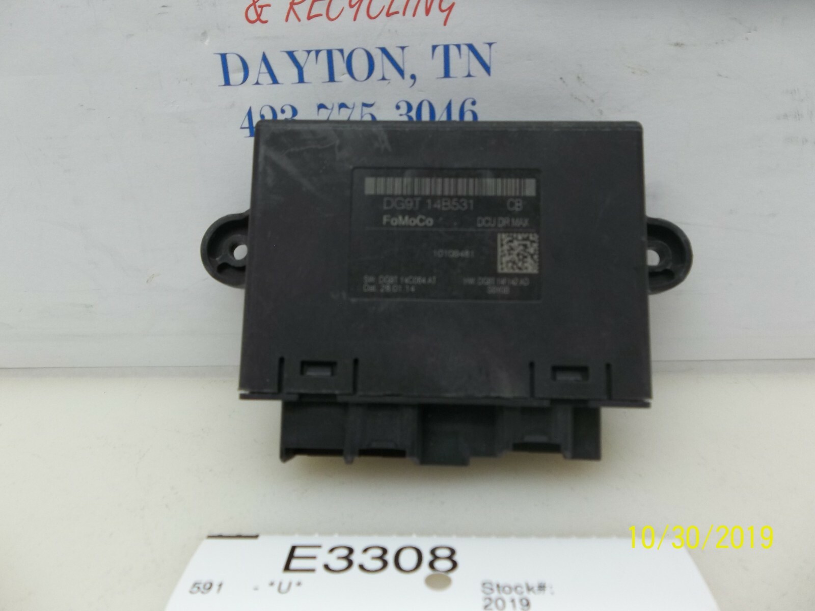 14 15 16 FORD FUSION LEFT FRONT DOOR CONTROL MODULE DG9T-14B531-CB OEM