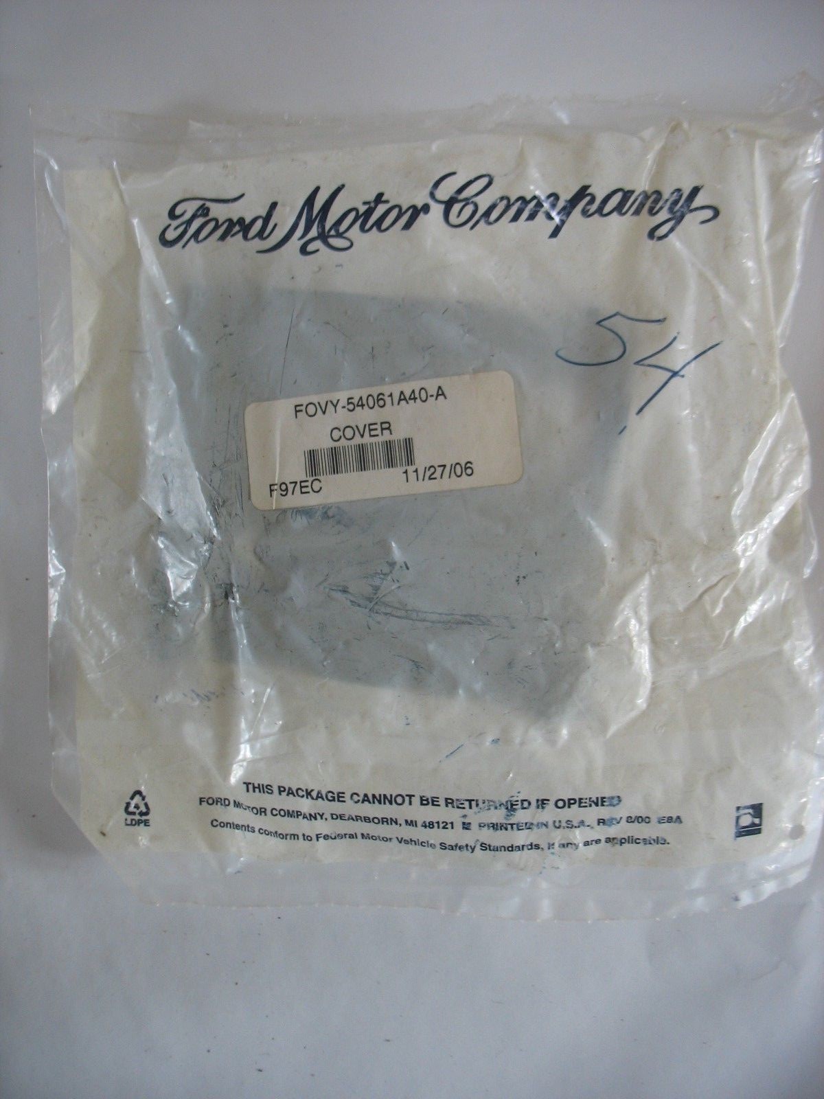 NEW NOS FORD OEM Instrument Panel Dash-Cover FOVY54061A40A