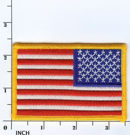 United States American FLAG 3.5" Reversed Field color PATCH Stars & Stripes! USA