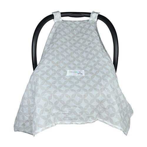 Scuddles Baby Car Seat Cover Canopy Sun Shade Unisex Washable Fits Most Seats