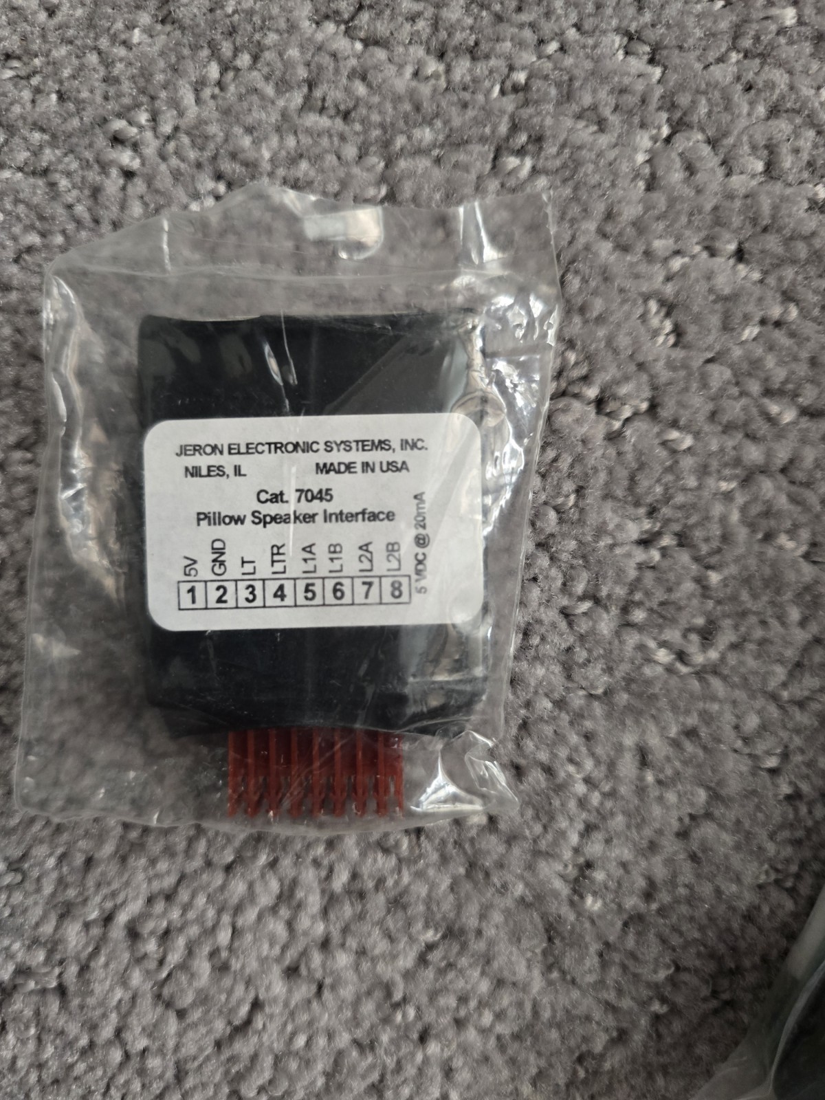 Jeron 7045 Pillow Speaker Interface Piece