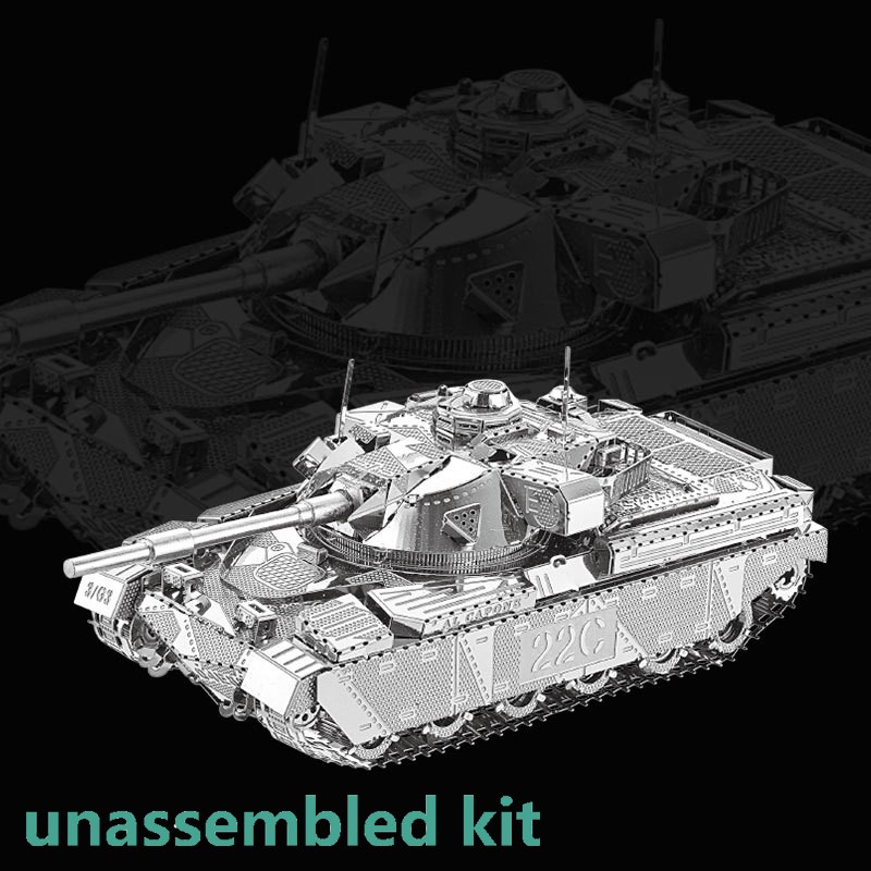 1:100 3D Metal Chief Tank MK50 Military DIY Vehicle Model Unassembled Kit