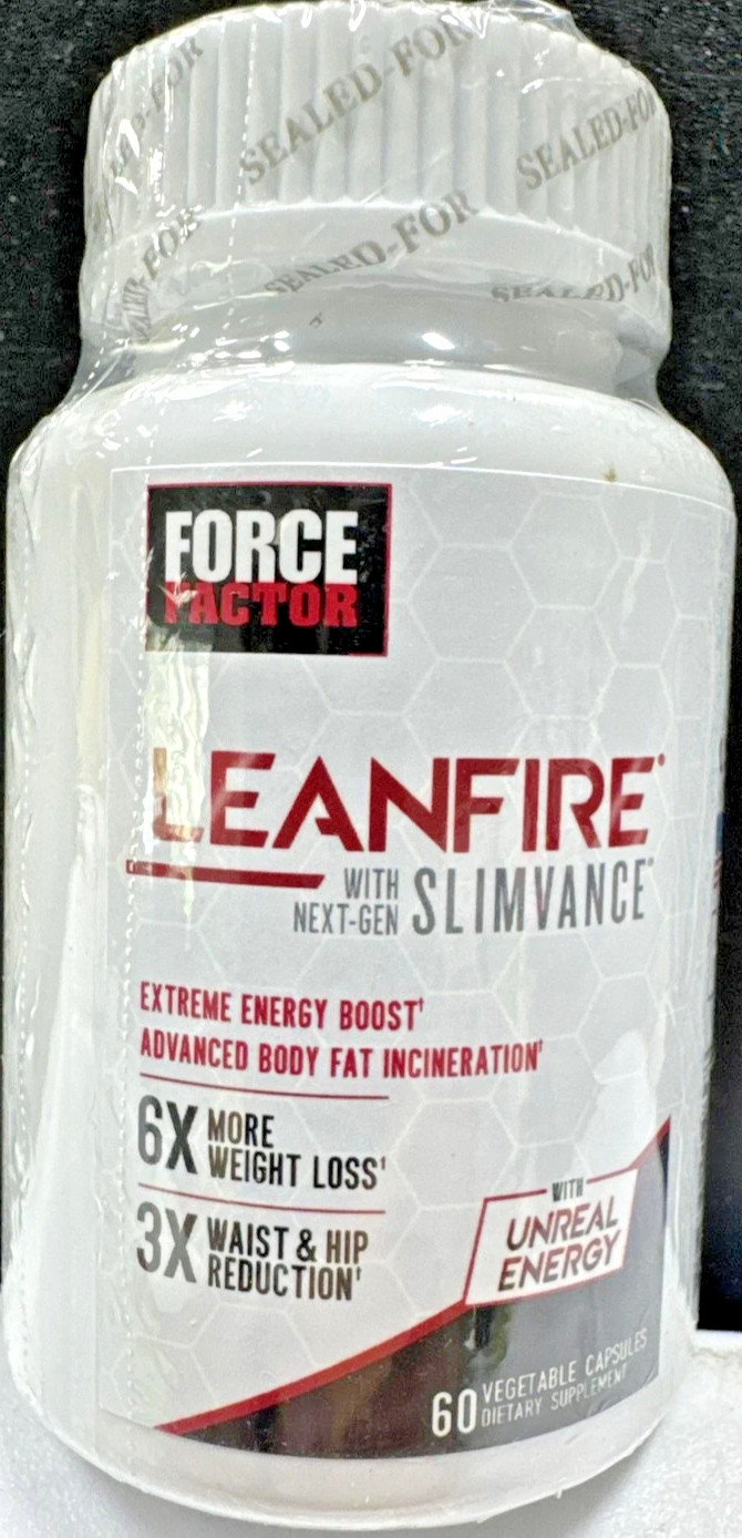 Force Factor Leanfire Next-Gen Slimvance Thermogenic Fat Burner 60 Capsules New