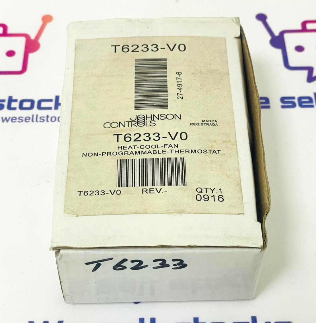 JOHNSON CONTROLS T6233-V0 Thermostat