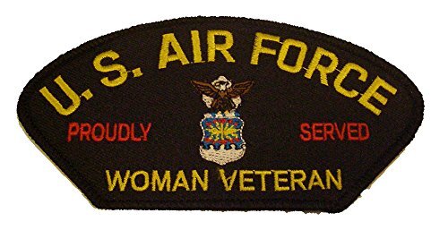U S AIR FORCE WOMAN VETERAN PROUDLY SERVED PATCH - Color- Veteran Owned Business