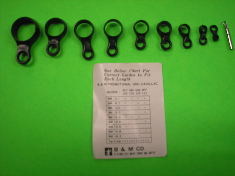 B & M GUIDE SET -FISHING BASS/CRAPPIE POLE/ROD GUIDES P# SLG-3
