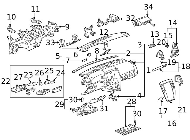 Genuine GM Compartment 25790289