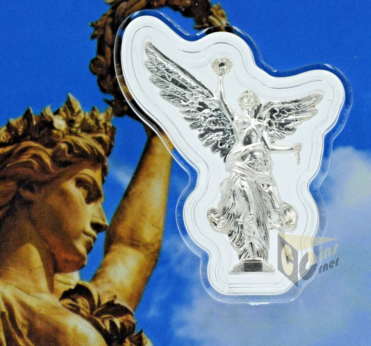 Angel of Independence  1/10 Oz 999 Shaped High Relief Silver Coin 50 Cents Niue