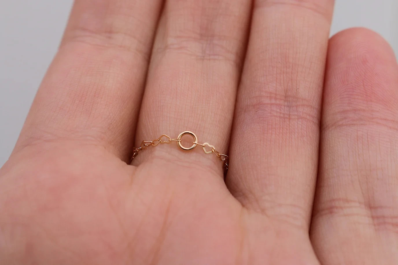 Gold Heart Chain Ring | Everyday Ring