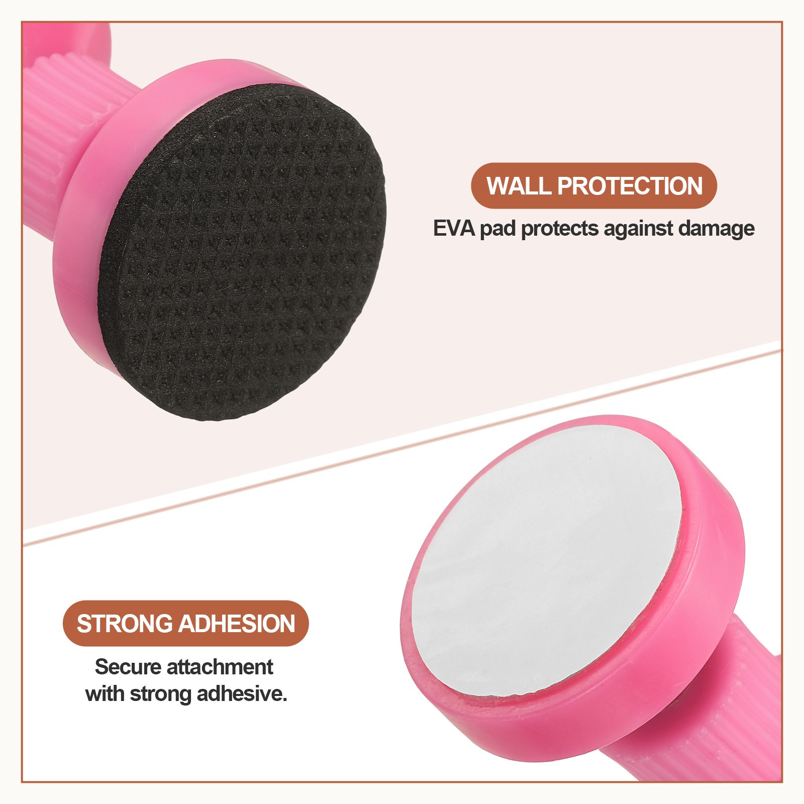 2 Pcs Headboard Stoppers, 1.85 Inch Adjustable Threaded Bed Frame Tool, Pink