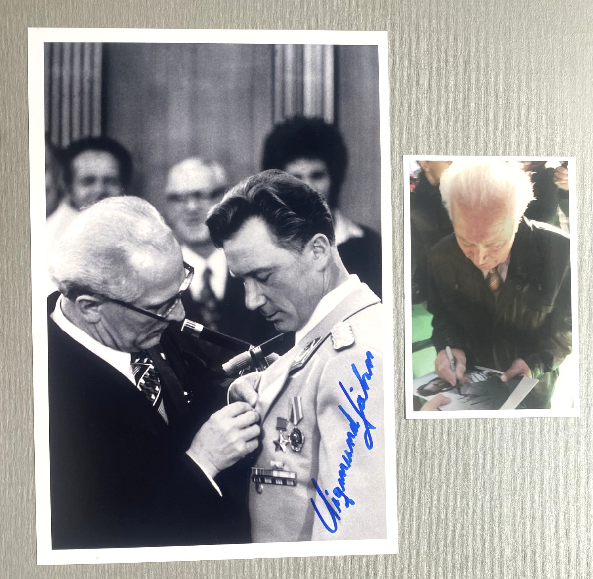 Sigmund Jähn (†2019) GDR cosmonaut in-person photo 20x30 autograph + photo