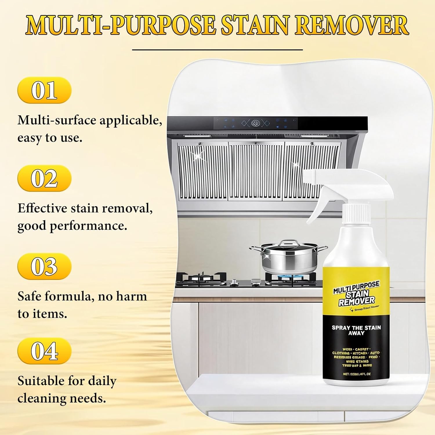 2 Pack Alien Multi Purpose Stain Remover, Foam Cleaner Spray, A Powerful Cleaner