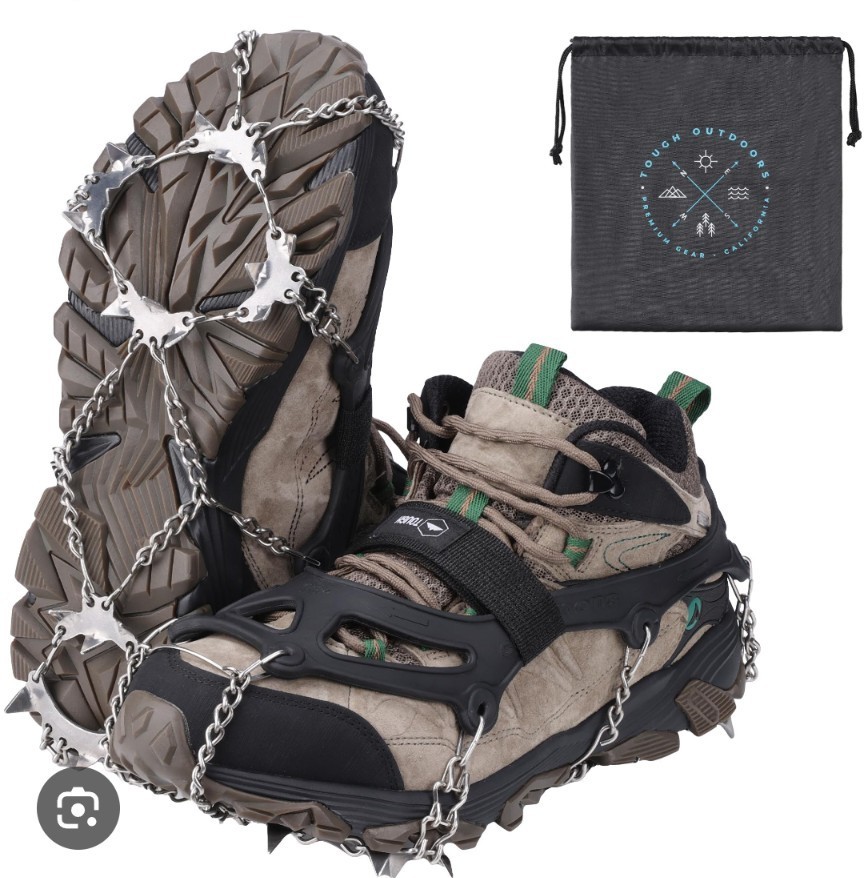 Tough Outdoors Adult Large Black Ice Traction Cleats New In Carry Bag
