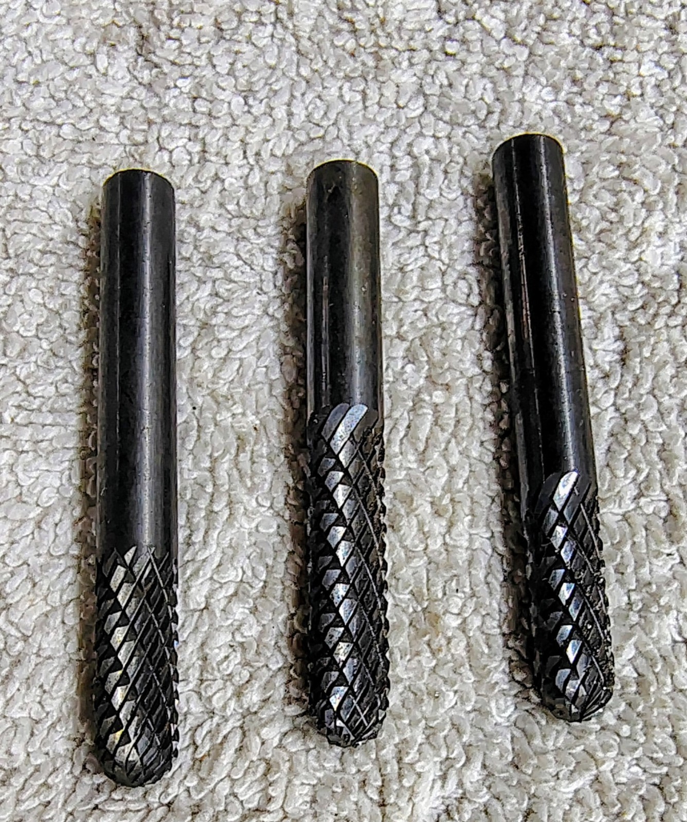 🗽 1/4" CARBIDE BURRS SET OF 3  MACHINIST/ TOOLMAKER