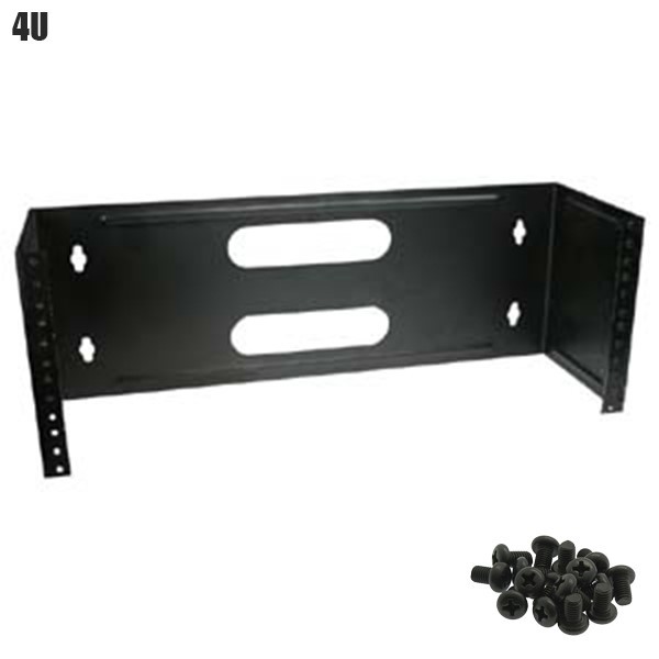 4U 19" Wall Mount Bracket Hinged Rack Network 6" Deep For 96 Port Patch Panel