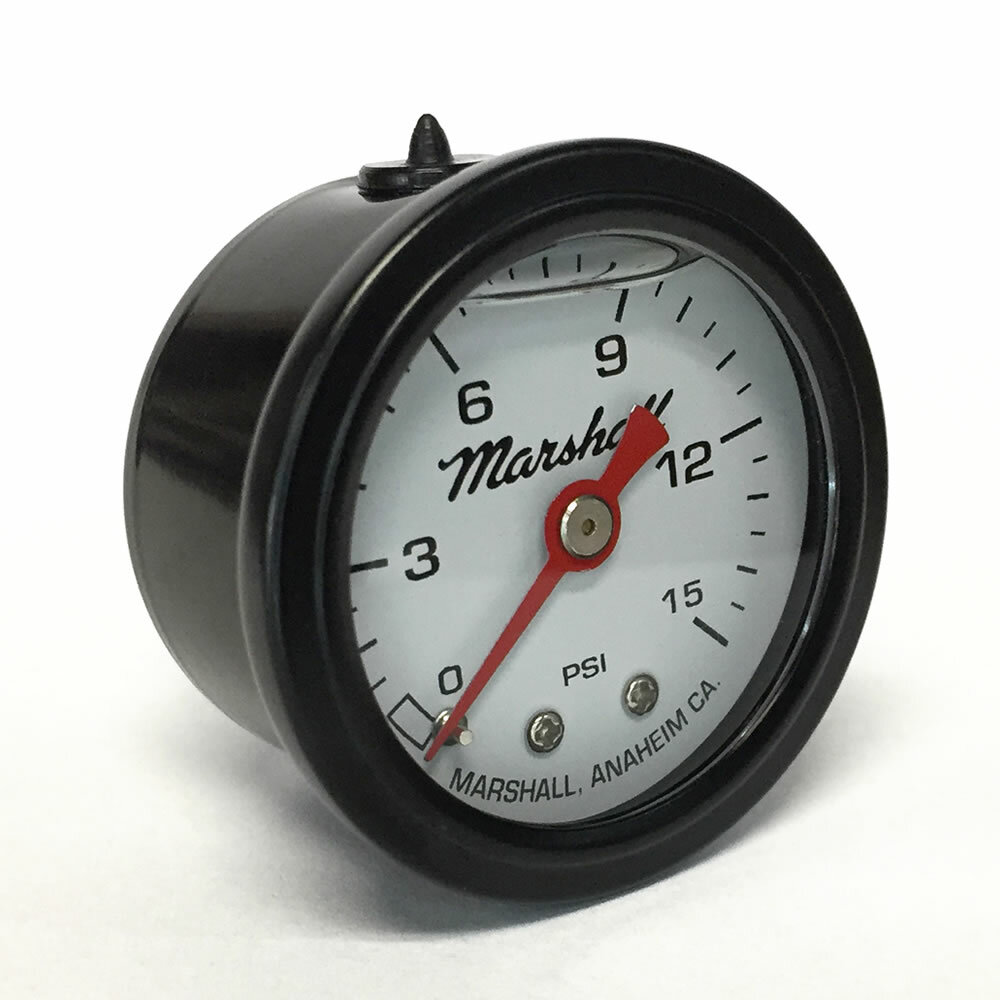 Marshall 1.5" Direct Mount Filled Fuel Pressure Gauge White Dial CWB00015