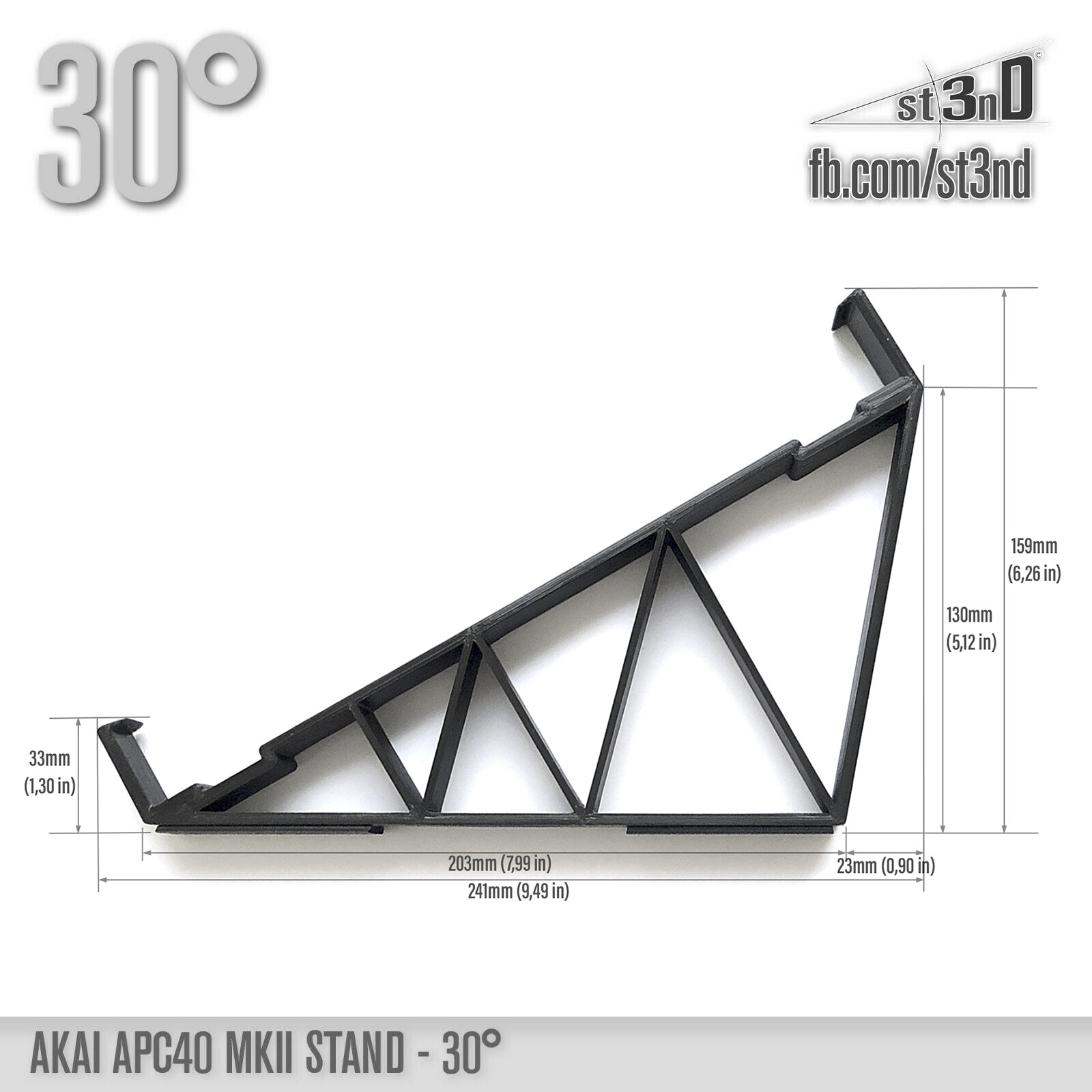 AKAI APC40 MK2 (MKII) STAND - 30 degrees - 3D printed- 100% Buyers Satisfaction
