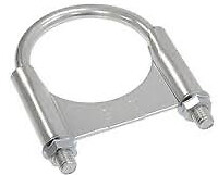 Guillotine U-Bolt Steel Exhaust Clamp For Pipe Size 4"