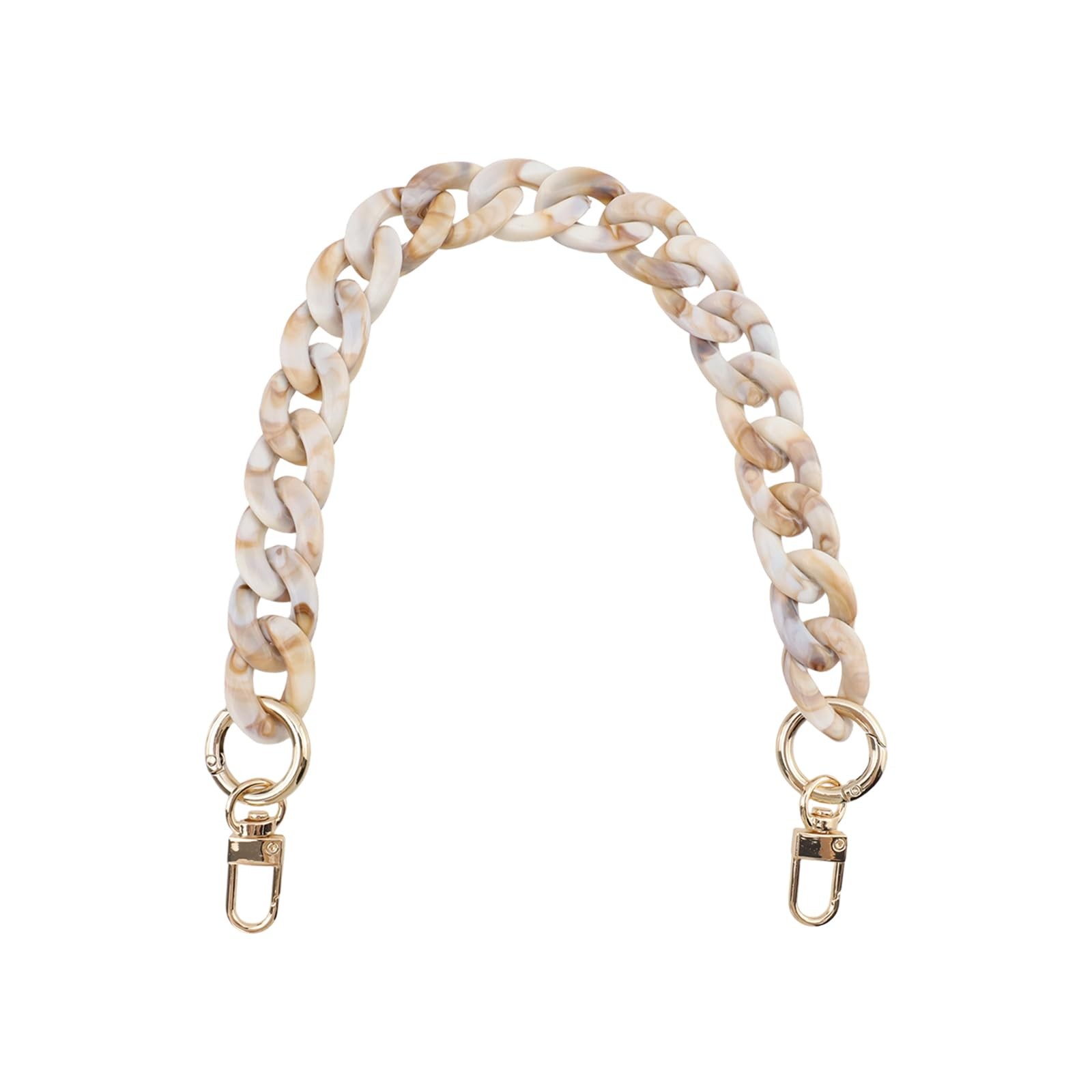 15.75"/40cm Acrylic Purse Chain with Gold Buckle, Resin Purse Bag Handle Shou...