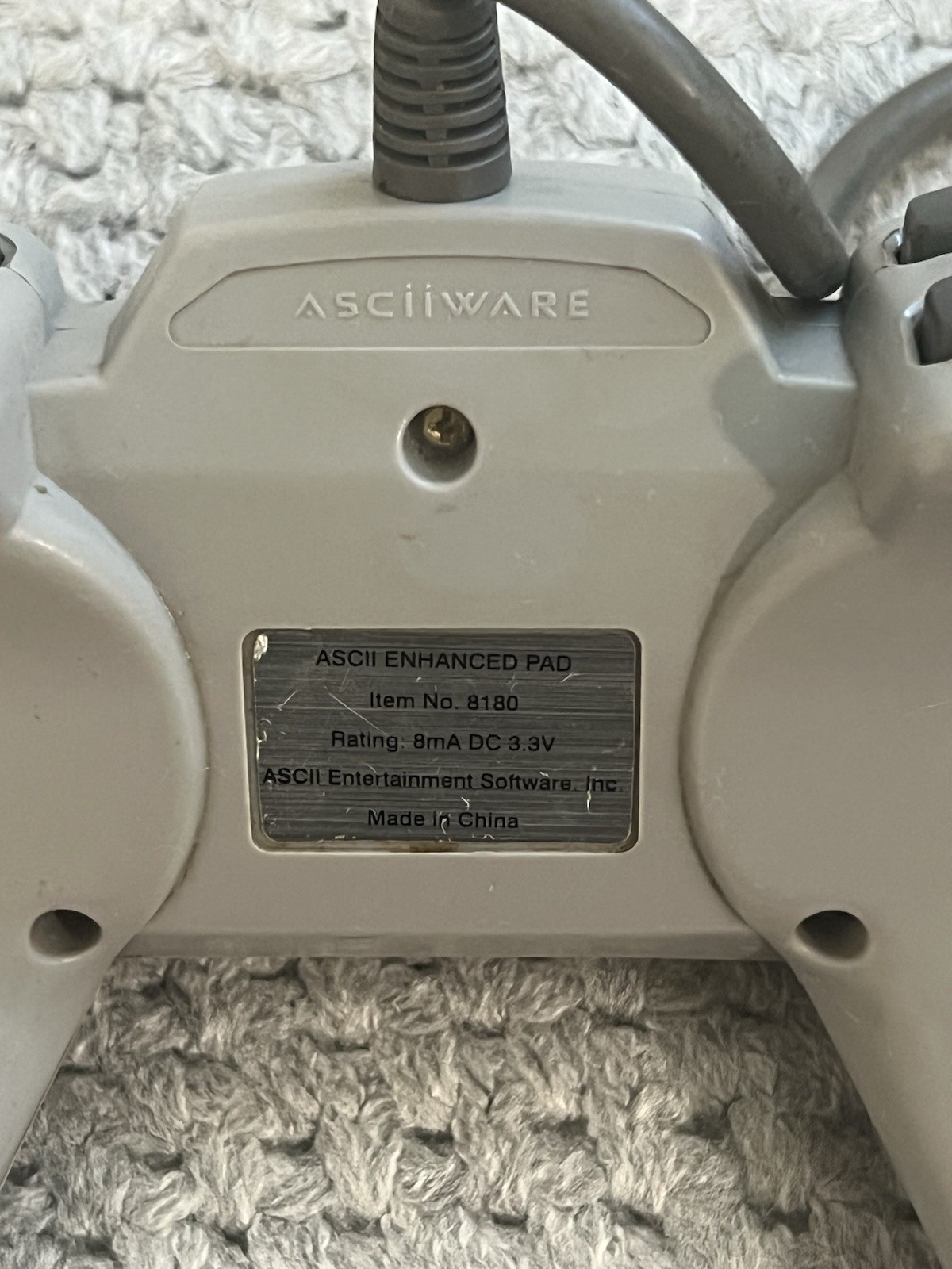 Sony Playstion 1 ASCIIWARE Enhanced Pad Controller for PS1 Wired Gray Untested
