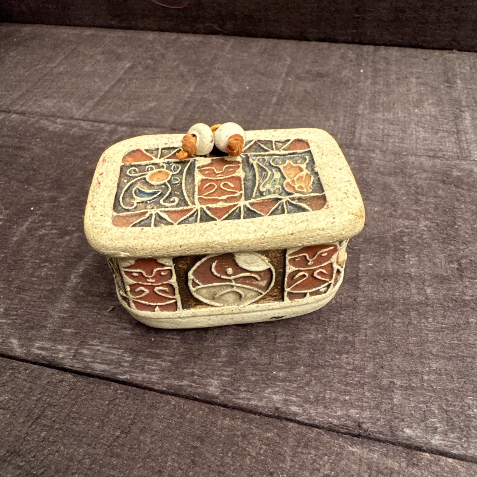 Hand Carved Stone Box Rectangular Made In Venezuela