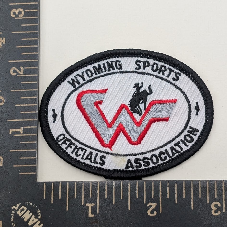 Wyoming Sports Officials Association Patch – W Logo with Cowboy Bucking Horse