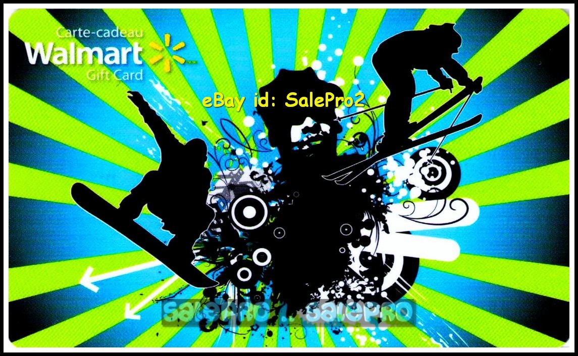 WALMART WINTER OLYMPIC SPORTS SKIING SNOWBOARD #VL11537 COLLECTIBLE GIFT CARD