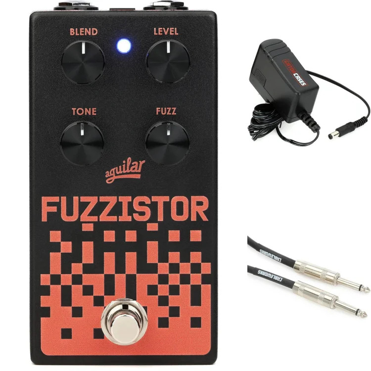 Aguilar Fuzzistor V2 Bass Fuzz Pedal with Power Supply and Cable