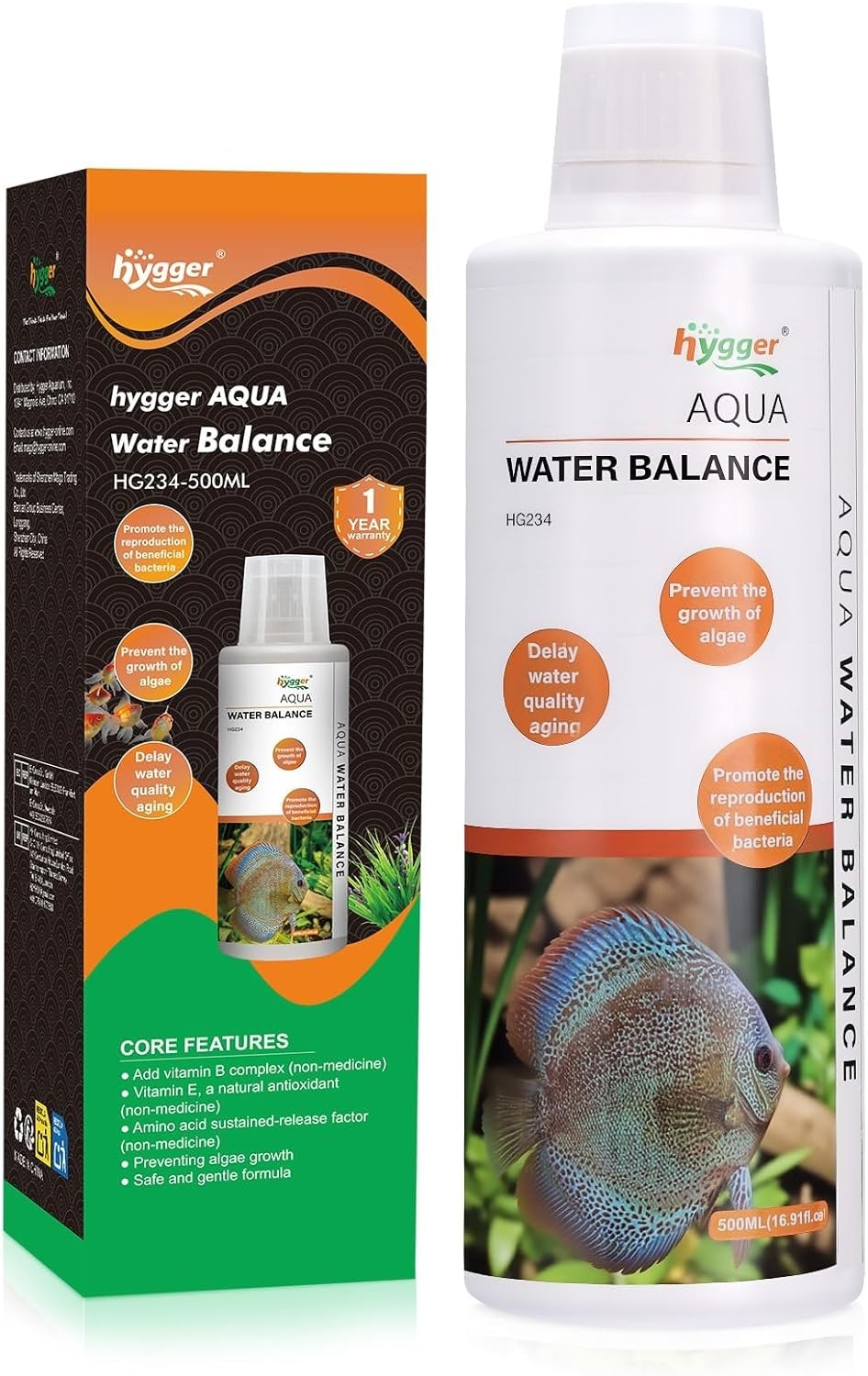 Water Balance for Freshwater Saltwater, Aquarium Fish Tank Plant Coral, 500 ML
