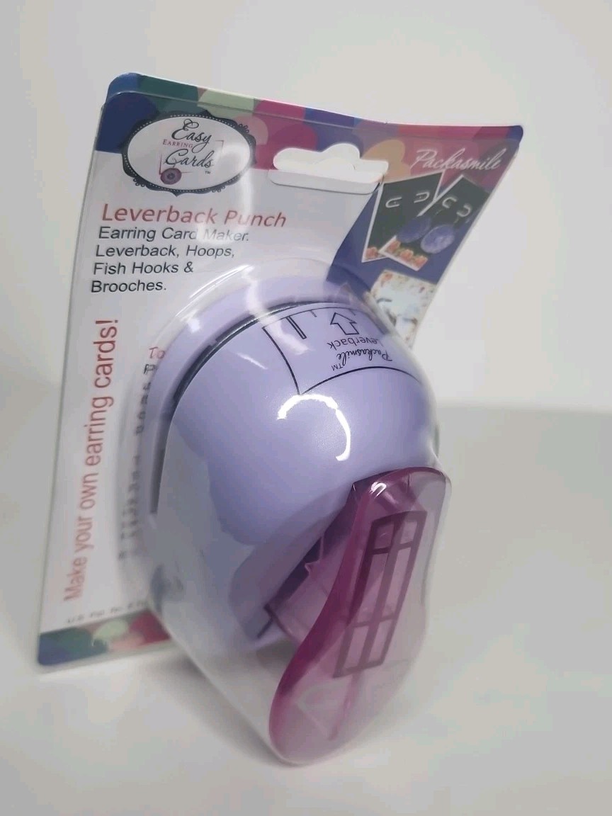 Earring Display Card Hole & Tab Punch For Kidney, Fishhooks, Leverback, Hoops +