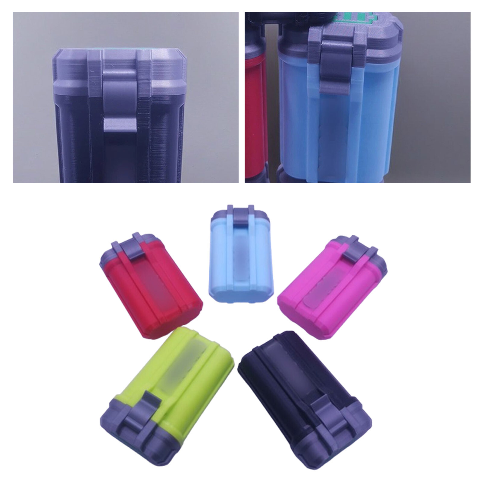Multicolor Tactical Battery Storage Box Holder for 18650/21700 Battery Organiz8a