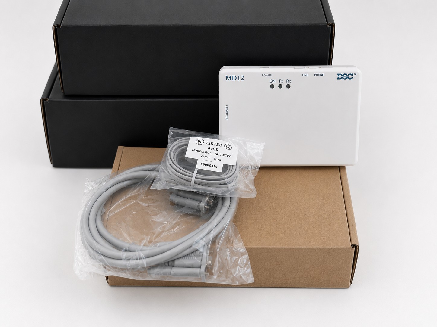 DSC MD12 Alarm Panel Programming Modem w/ Serial PC Cable New - No Power Adapter
