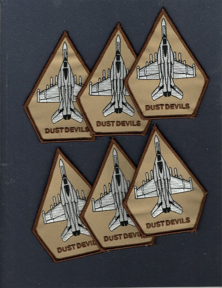 Dealer Lot VX-31 DUST DEVILS F-18 HORNET Desert Squadron Shoulder Patch Set of 6