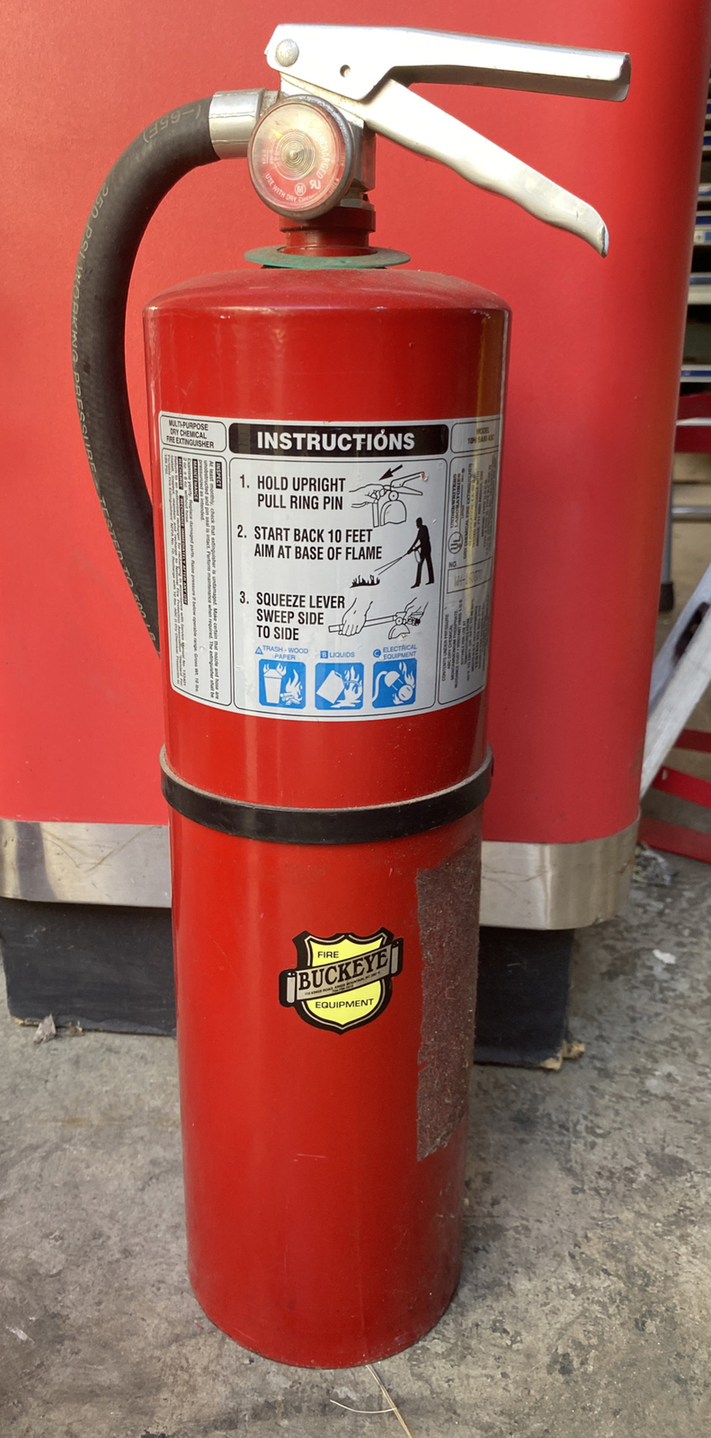 Buckeye Model 10HI SA80 ABC 10 lb Fire Extinguisher, Full