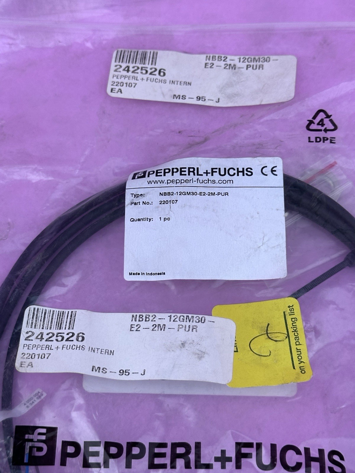PEPPERL & FUCHS NBB2-12GM30-E2-2M-PUR