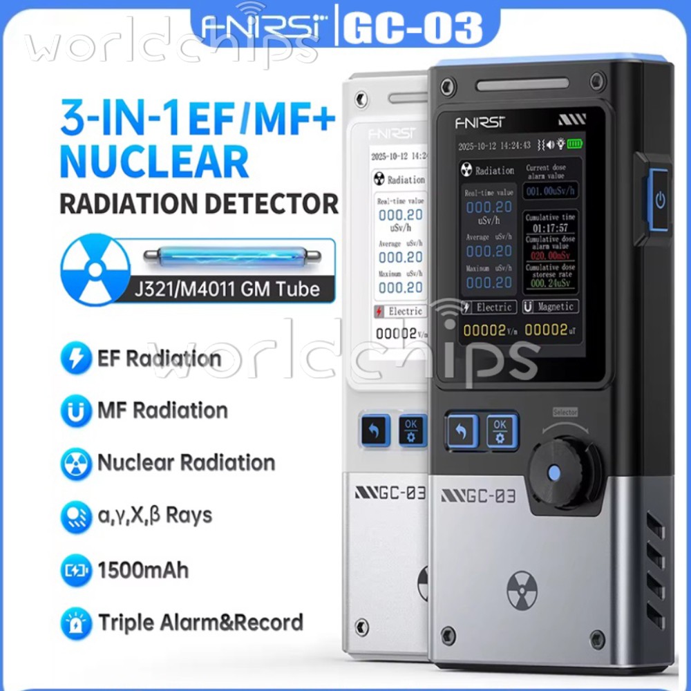 FNIRSI GC-03 3-IN-1 Electromagnetic Nuclear Radiation Detector Digital EMF Meter