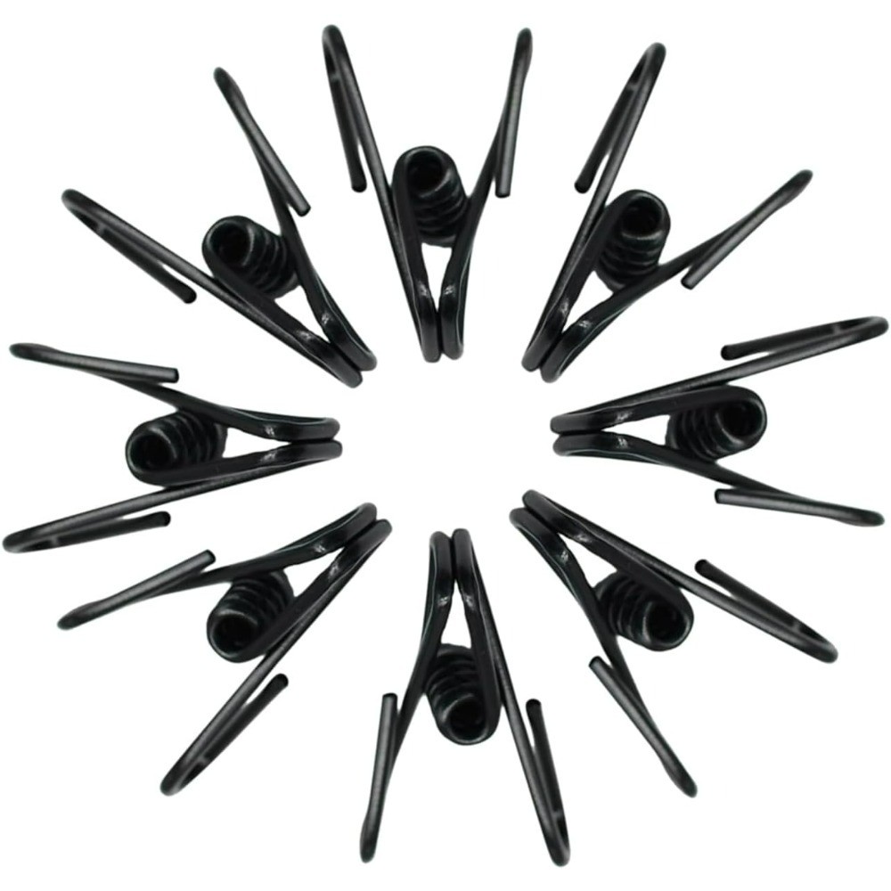 20 Pack Black Steel Chip Clips with PVC Coating for Food Sealing Chip Bag Clips