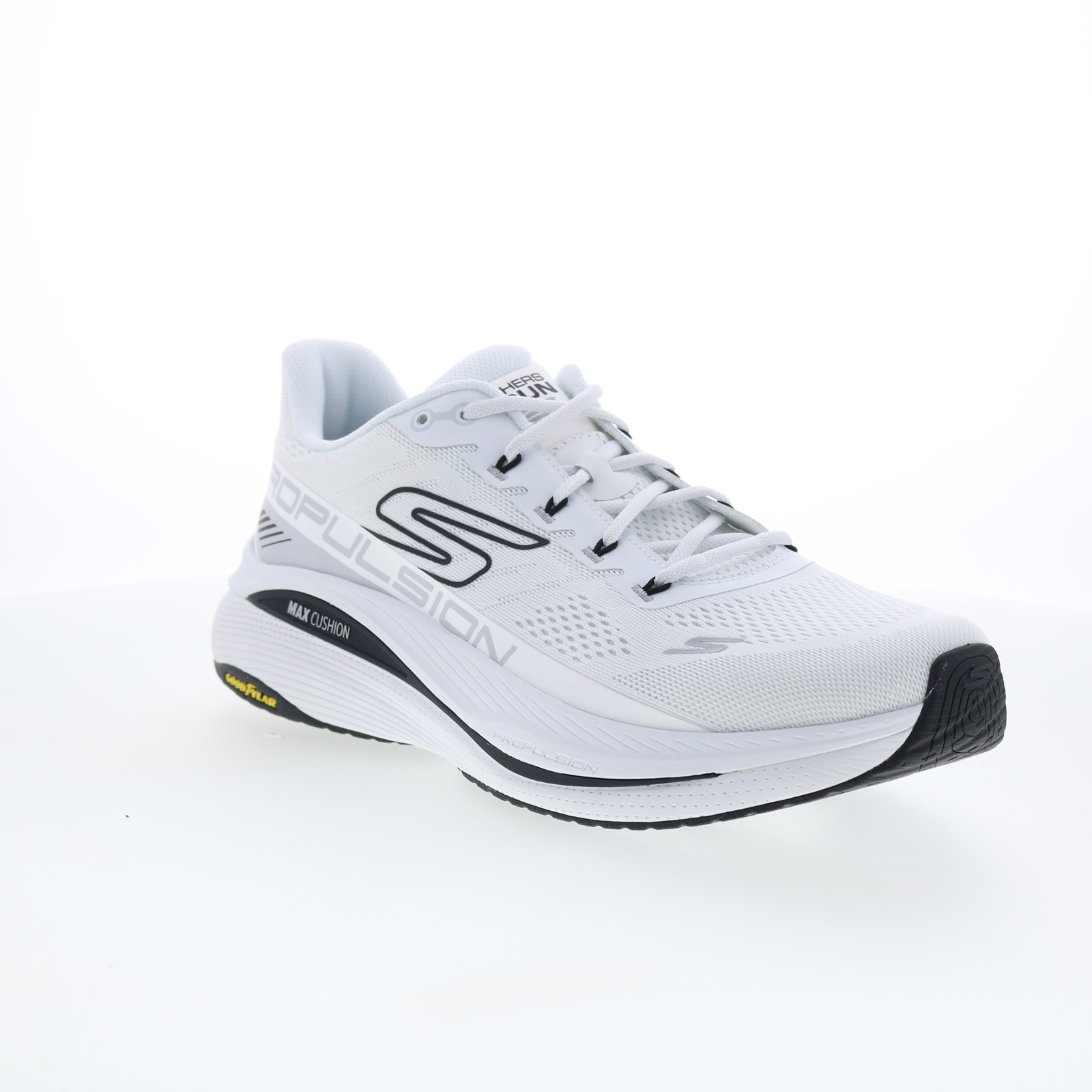 Skechers Max Cushioning Propulsion Mens White Athletic Running Shoes