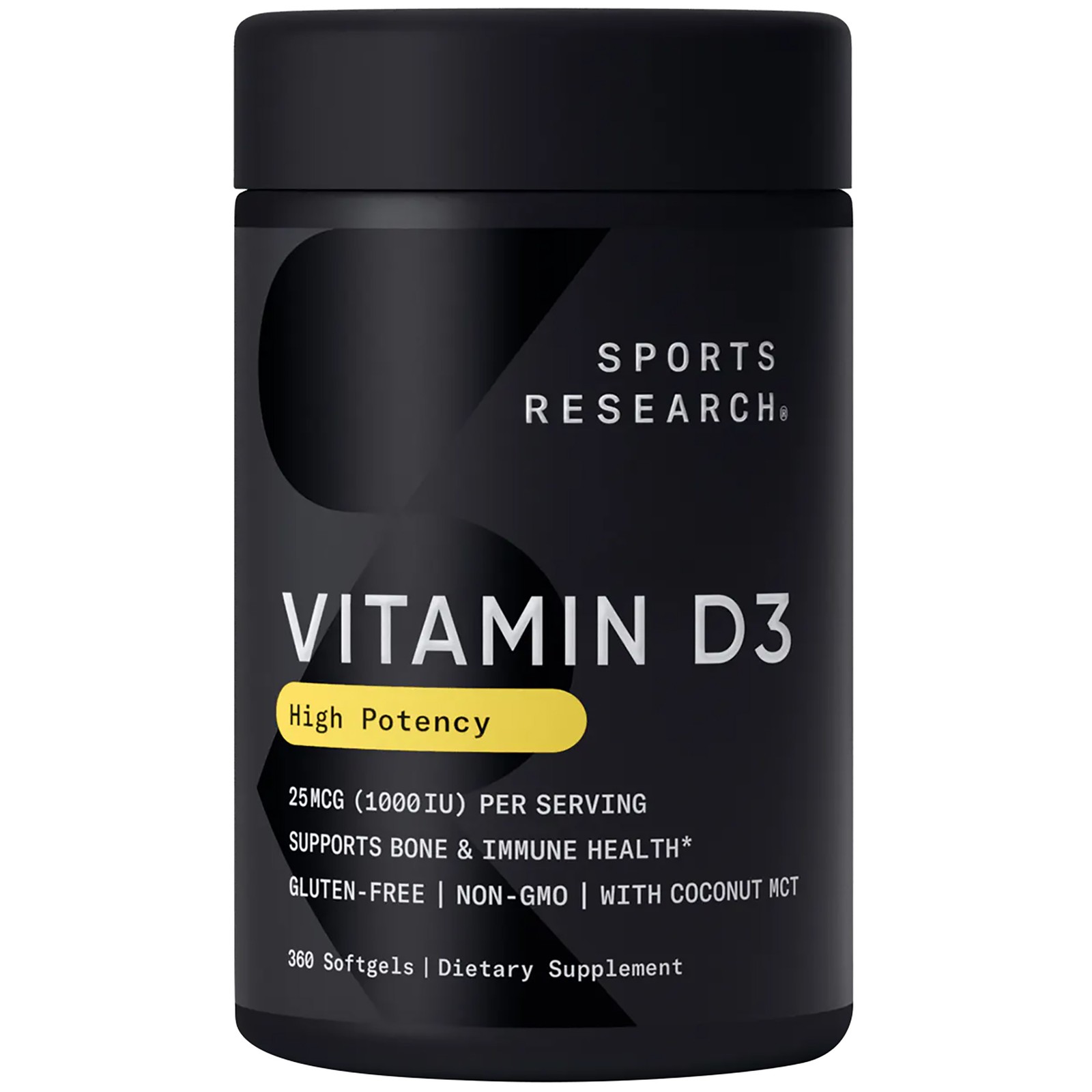 Sports Research Vitamin D3 Dietary Supplement - 360 Softgels