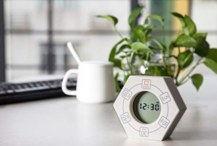 Rotating Productivity Clock for ADHD, White