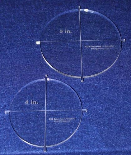 2 Piece Crafting Circle Set w/tabs. 4", 5" ~1/4" Acrylic