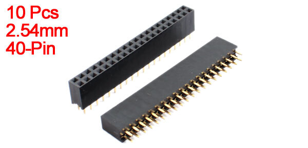 10pcs 2.54mm 2x20 40-Pin Female Pin Header Socket Connector Strip