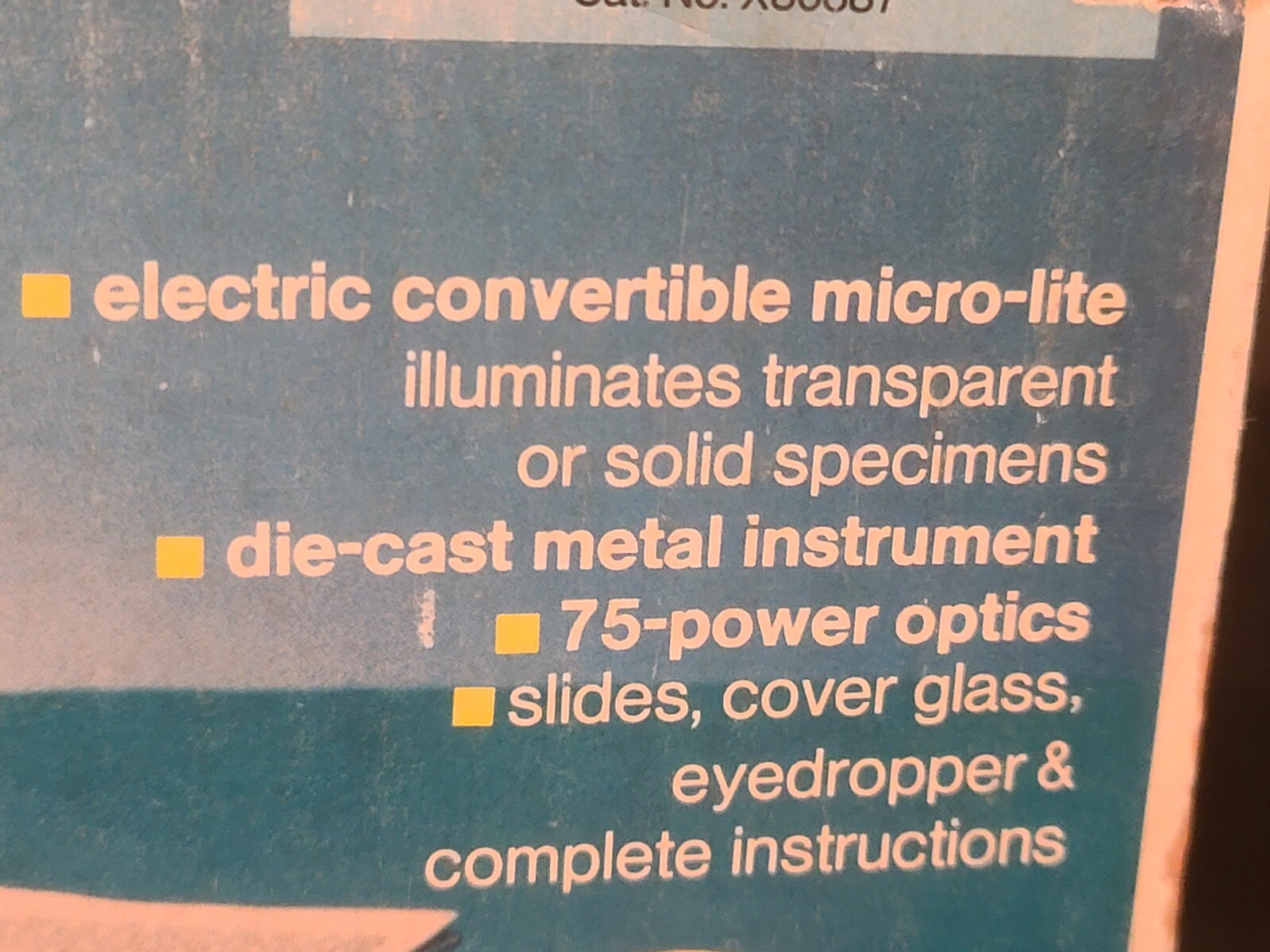 TESTED GOOD Gabriel Electric Microcraft 75X 1976 Microscope In Original Box