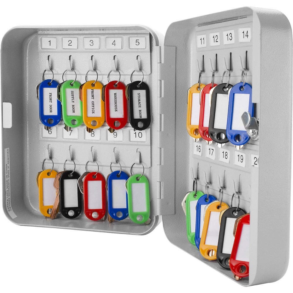 BARSKA CB12482 Key Cabinet,20 Keys,Single Key,Steel 53JF35