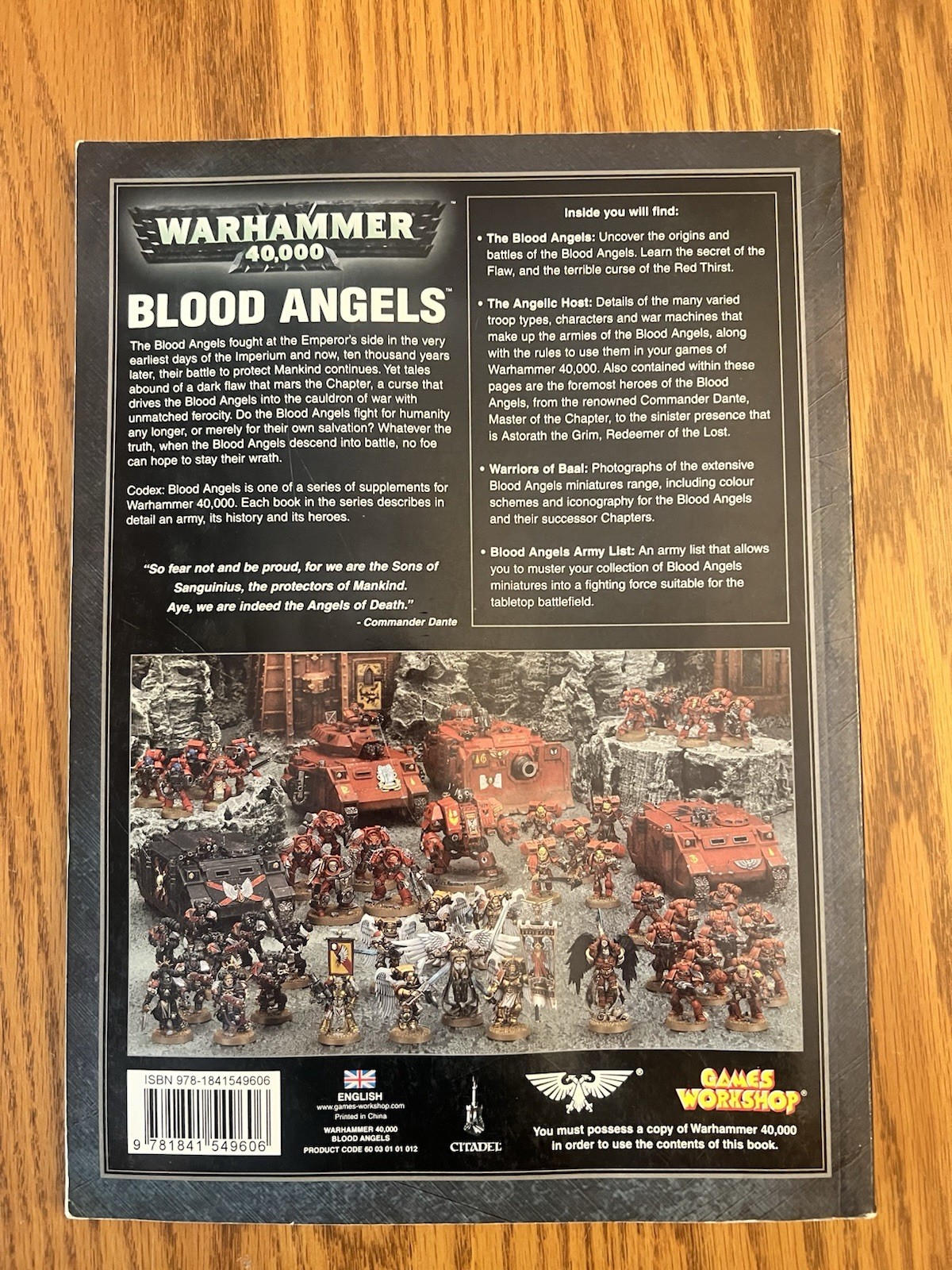 Warhammer 40K Blood Angels Codex 5th Edition Games Workshop 2009 OOP