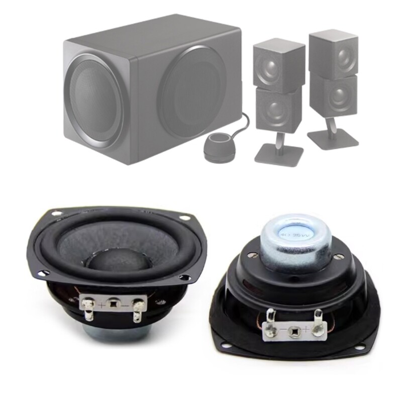 2Pc Professional Speaker 66MM 4Ohm 25W Full Magnet Loudspeaker