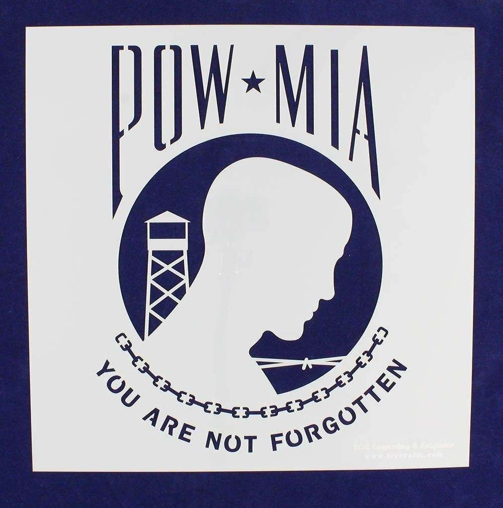POW-MIA Flag Stencil 15 1/4" x 15 1/4" Painting /Crafts/ Templates