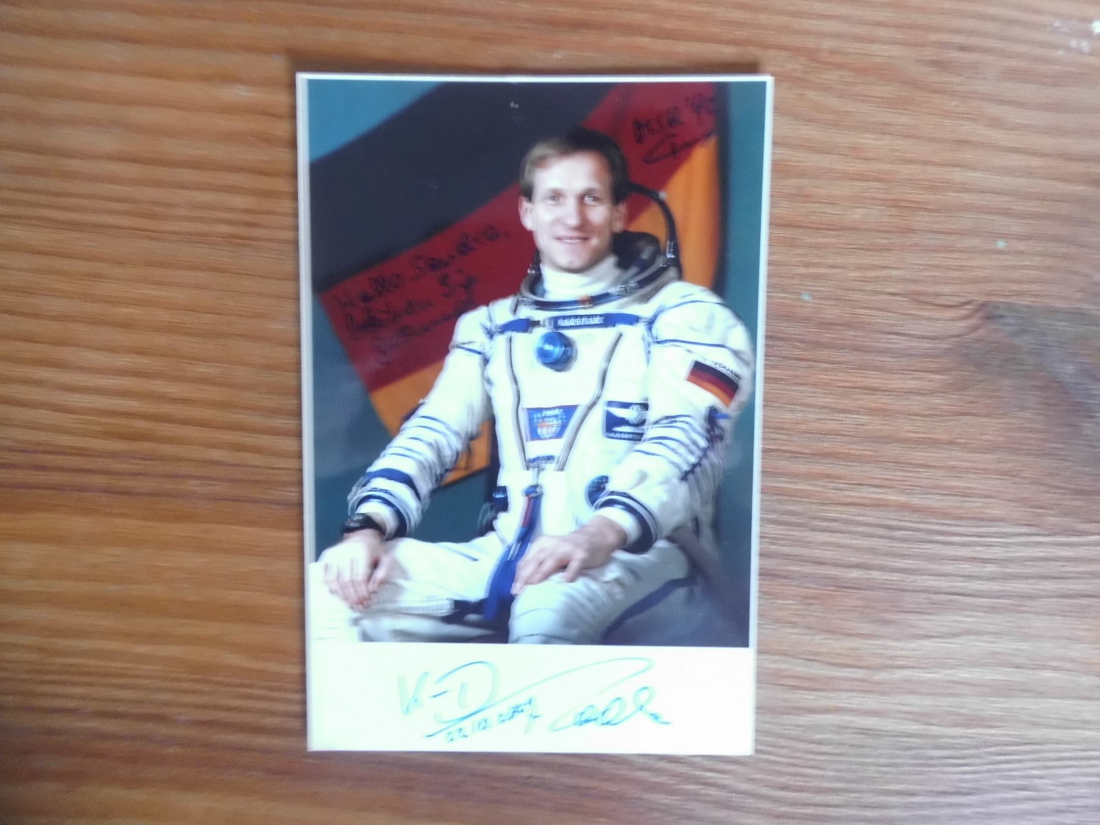 Klaus Dietrich Flade Autograph Card Space Flight (Original, Uncertified)
